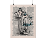 Alice in wolderland Vintage Dictionary poster - Gifts For Reading Addicts