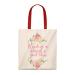 Reading Floral Canvas Tote Bag - Vintage style - Gifts For Reading Addicts