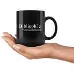"Bibliophile"11oz black mug - Gifts For Reading Addicts