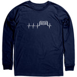 Book heart pulse Long Sleeve Shirt - Gifts For Reading Addicts