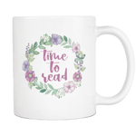 "Time to read"white 11oz mug - Gifts For Reading Addicts