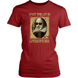 "I Put The Lit In Literature" Women's Fitted T-shirt - Gifts For Reading Addicts