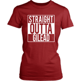 "Straight outta gilead" Women's Fitted T-shirt - Gifts For Reading Addicts