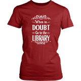 "When in doubt" Women's Fitted T-shirt - Gifts For Reading Addicts