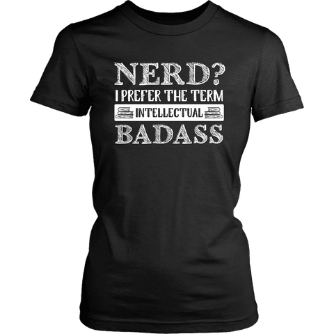 "Nerd?" Women's Fitted T-shirt - Gifts For Reading Addicts