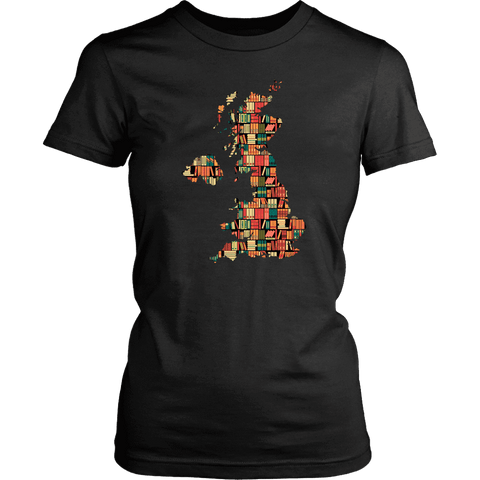 "UK Bookish Map" Women's Fitted T-shirt - Gifts For Reading Addicts