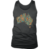 "Australia Bookish Map" Men's Tank Top - Gifts For Reading Addicts