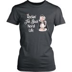 "The Book Nerd Life" Women's Fitted T-shirt - Gifts For Reading Addicts