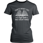 "I Read Books" Women's Fitted T-shirt - Gifts For Reading Addicts