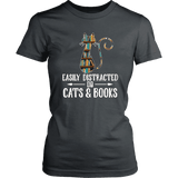 "Cats and books" Women's Fitted T-shirt - Gifts For Reading Addicts