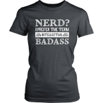 "Nerd?" Women's Fitted T-shirt - Gifts For Reading Addicts