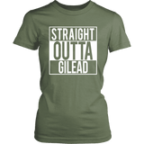 "Straight outta gilead" Women's Fitted T-shirt - Gifts For Reading Addicts