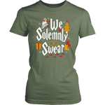 "We Solemnly Swear" Women's Fitted T-shirt - Gifts For Reading Addicts