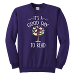 "It's a good day to read" YOUTH CREWNECK SWEATSHIRT - Gifts For Reading Addicts