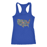"USA Bookish Map" Women's Tank Top - Gifts For Reading Addicts