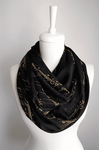 Black Lord of the Rings Handmade Infinity Scarf Limited Edition - Gifts For Reading Addicts