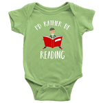 "I'd rather be reading" BABY BODYSUITS - Gifts For Reading Addicts