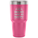Books Make Me Happy Travel Mug - Gifts For Reading Addicts