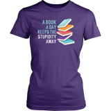 "A Book A Day" Women's Fitted T-shirt - Gifts For Reading Addicts