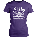 "The Books Are Calling" Women's Fitted T-shirt - Gifts For Reading Addicts