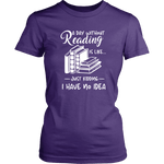 "a day without" Women's Fitted T-shirt - Gifts For Reading Addicts