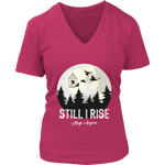 "Still I Rise" V-neck Tshirt - Gifts For Reading Addicts