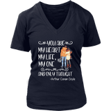 "My heart my life" V-neck Tshirt - Gifts For Reading Addicts