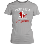 "I Don't Give A Gryffindamn" Women's Fitted T-shirt - Gifts For Reading Addicts