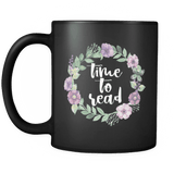 "Time to read"11oz black mug - Gifts For Reading Addicts