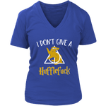 "i Don't Give A Hufflefuck" V-neck Tshirt - Gifts For Reading Addicts