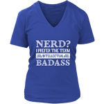 "Nerd?" V-neck Tshirt - Gifts For Reading Addicts