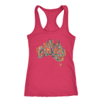 "Australia Bookish Map" Women's Tank Top - Gifts For Reading Addicts