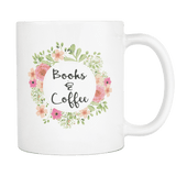 "books & coffee"11oz white mug - Gifts For Reading Addicts