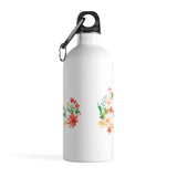 Time To Read - Stainless Steel Eco-friendly Water Bottle with bookish floral design - Gifts For Reading Addicts