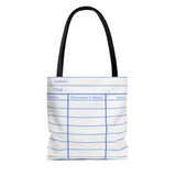 Library Card White Tote Bag - Gifts For Reading Addicts