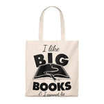 I Like Big Books & I Cannot Lie Canvas Tote Bag - Vintage style - Gifts For Reading Addicts