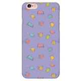 Colorful Bookish Pattern Phone Case Purple - Gifts For Reading Addicts
