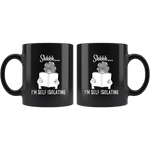 "Shhhh I'm Self Isolating"11oz Black Mug - Gifts For Reading Addicts