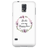 My happy place floral phone case white - Gifts For Reading Addicts