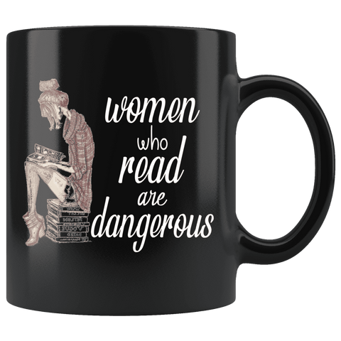 "Women who read"11oz black mug - Gifts For Reading Addicts