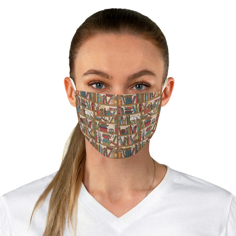 Bookish Pattern Fabric Face Mask - Gifts For Reading Addicts