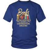 "Avoid Conversations since 1454" Unisex T-Shirt - Gifts For Reading Addicts