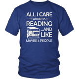 "All I Care About Is Reading" Unisex T-Shirt - Gifts For Reading Addicts