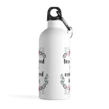 Read Good Books - Stainless Steel Eco-friendly Water Bottle with bookish floral design - Gifts For Reading Addicts