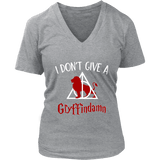 "I Don't Give A Gryffindamn" V-neck Tshirt - Gifts For Reading Addicts