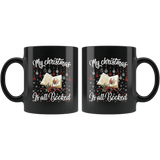 "My Christmas Is All Booked"11oz Black Christmas Mug - Gifts For Reading Addicts