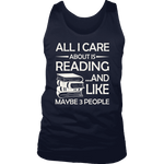 "All I Care About Is Reading" Men's Tank Top - Gifts For Reading Addicts