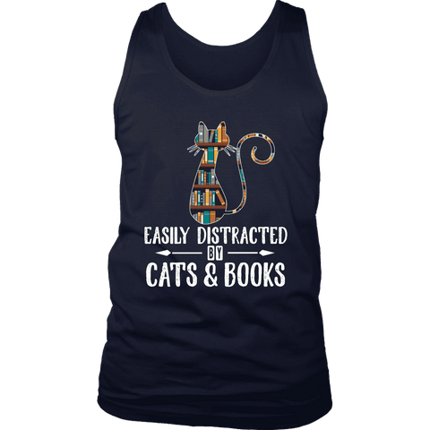 "Cats and books" Men's Tank Top - Gifts For Reading Addicts
