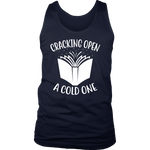 "Cracking Open A Cold One" Men's Tank Top - Gifts For Reading Addicts