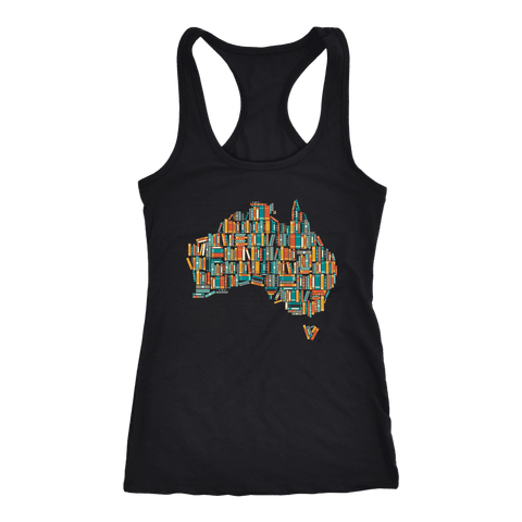 "Australia Bookish Map" Women's Tank Top - Gifts For Reading Addicts